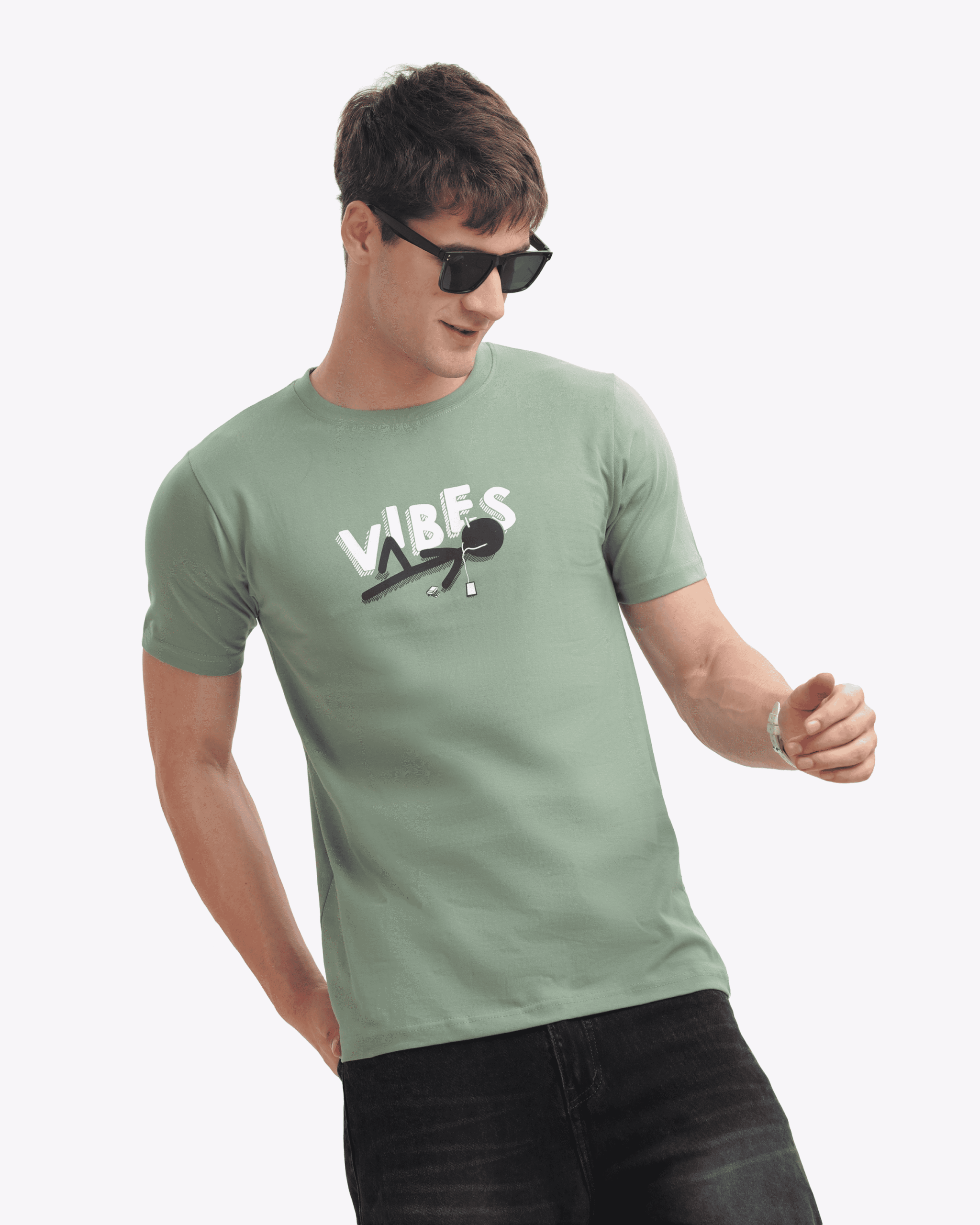 1759430362_Green (6) (1) Ultra Comfortable Regular Fit Tee - Image 1